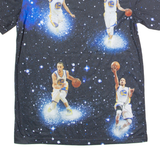 NBA Golden State Warriors Stephen Curry Galaxy All Over Print Mens T-Shirt Black USA M
