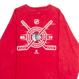 NHL Chicago Blackhawks Mens T-Shirt Red Long Sleeve USA Crew Neck M