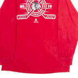 NHL Chicago Blackhawks Mens T-Shirt Red Long Sleeve USA Crew Neck M