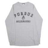 MV SPORT Purdue Boilermakers Mens T-Shirt Grey Long Sleeve USA Crew Neck S