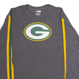 NFL Green Bay Packers Mens T-Shirt Grey Long Sleeve USA Crew Neck L