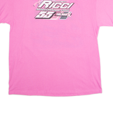 GILDAN Alison Ricci #55 Racing Mens T-Shirt Pink USA Crew Neck XL