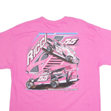 GILDAN Alison Ricci #55 Racing Mens T-Shirt Pink USA Crew Neck XL