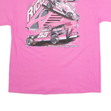 GILDAN Alison Ricci #55 Racing Mens T-Shirt Pink USA Crew Neck XL