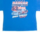 NASCAR High Speed Racing Mens T-Shirt Blue USA Crew Neck 2XL