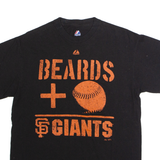 MAJESTIC San Francisco Giants 'Beards + Giants' Mens T-Shirt Black USA M