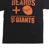 MAJESTIC San Francisco Giants 'Beards + Giants' Mens T-Shirt Black USA M