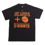 MAJESTIC San Francisco Giants 'Beards + Giants' Mens T-Shirt Black USA M