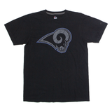 MAJESTIC Los Angeles Rams Mens T-Shirt Black USA Crew Neck M