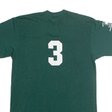 MAJESTIC El Paso Rays Baseball #3 Mens T-Shirt Green USA Button Neck L