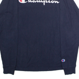 CHAMPION Mens T-Shirt Blue Long Sleeve Crew Neck M