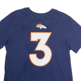 NIKE Denver Broncos #3 Wilson Mens T-Shirt Blue USA Crew Neck L