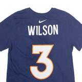 NIKE Denver Broncos #3 Wilson Mens T-Shirt Blue USA Crew Neck L