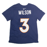 NIKE Denver Broncos #3 Wilson Mens T-Shirt Blue USA Crew Neck L