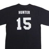 MAJESTIC San Francisco Giants #15 Hunter Mens T-Shirt Black USA Button Neck S