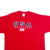 DELTA PRO WEIGHT USA Original Mens T-Shirt Red USA Crew Neck XL