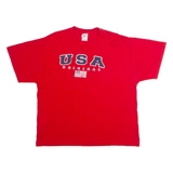 DELTA PRO WEIGHT USA Original Mens T-Shirt Red USA Crew Neck XL