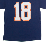 NFL Denver Broncos #18 Manning Mens T-Shirt Blue USA Crew Neck M