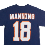 NFL Denver Broncos #18 Manning Mens T-Shirt Blue USA Crew Neck M