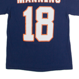NFL Denver Broncos #18 Manning Mens T-Shirt Blue USA Crew Neck M