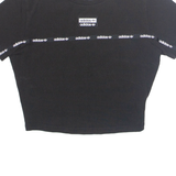ADIDAS Cropped Womens T-Shirt Black UK 8