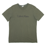 CALVIN KLEIN Mens T-Shirt Green L