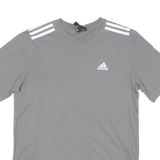 ADIDAS Mens T-Shirt Grey Crew Neck S
