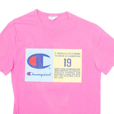 CHAMPION Womens T-Shirt Pink S
