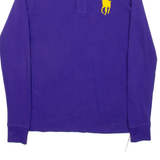 POLO RALPH LAUREN Womens Polo Shirt Purple Long Sleeve S