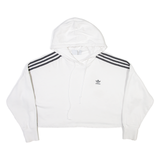 ADIDAS ORIGINALS Cropped Womens White Hoodie UK 8