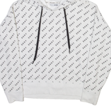 DKNY Womens White Hoodie S
