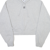 ADIDAS ORIGINALS Cropped Womens Grey Hoodie UK 8