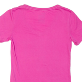 NIKE Athletic Cut Womens T-Shirt Pink V-Neck XS