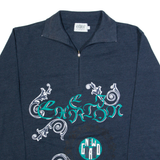 ETIREL Womens Sweatshirt Blue 1/4 Zip L