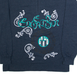 ETIREL Womens Sweatshirt Blue 1/4 Zip L