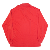 MASTER M Lightweight Mens Sweatshirt Red 1/4 Zip 90s M
