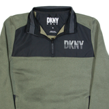 DKNY GOLF Mens Sweatshirt Green 1/4 Zip S