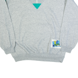 STREET LIFE NEW YORK Mens Sweatshirt Grey 1/4 Zip 90s L