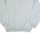 STREET LIFE NEW YORK Mens Sweatshirt Grey 1/4 Zip 90s L