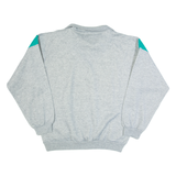 STREET LIFE NEW YORK Mens Sweatshirt Grey 1/4 Zip 90s L