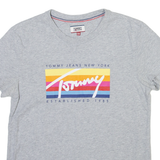 TOMMY JEANS Womens T-Shirt Grey XS