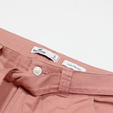 HOLLISTER Belted Ultra High Rise Womens Trousers Pink Slim Tapered W27 L27