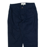 FAT FACE 3/4 Length Womens Trousers Blue Regular Tapered Linen W26 L24