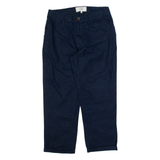 FAT FACE 3/4 Length Womens Trousers Blue Regular Tapered Linen W26 L24