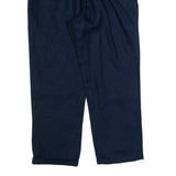 FAT FACE 3/4 Length Womens Trousers Blue Regular Tapered Linen W26 L24