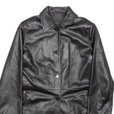 VERA PELLE Womens Jacket Black Leather L