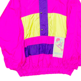 Womens Pullover Jacket Pink Colourblock L