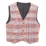 Womens Blazer Waistcoat Pink Crazy Pattern L
