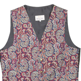 ART OF SILK Mens Blazer Waistcoat Black Silk S
