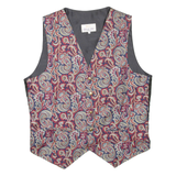 ART OF SILK Mens Blazer Waistcoat Black Silk S